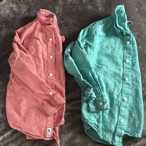 2 Janie & Jack size 5 linen shirts